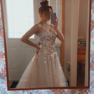 Unaltered Morilee by Maria de Gardener Grad Dress